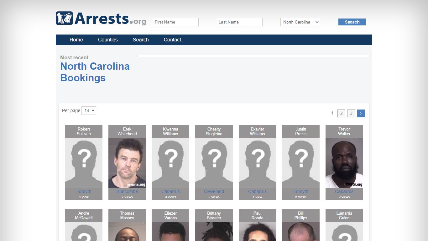 North Carolina Arrests and Inmate Search