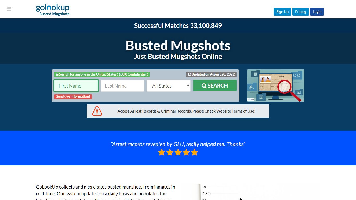 Busted Mugshots | Just Busted Mugshots | GoLookUp